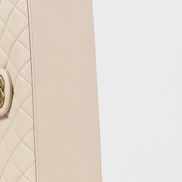 Chanel Large Beige Trapezio Flap Bag - Picture 6 of 16
